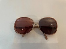 Vintage 80s Drop Arm Eyeglass Frame Oversized Rose Pink - FRAMES ONLY