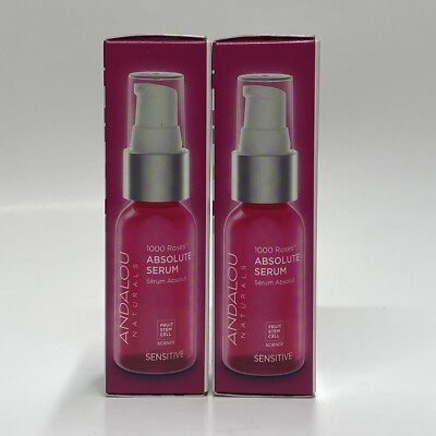 Andalou Naturals 1000 Roses Absolute Serum, 1 Fl. Oz (Pack  of 2)