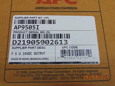Genuine APC universal Power Supply AP9505I 24V Adaptor Main Charger Adapter UPS