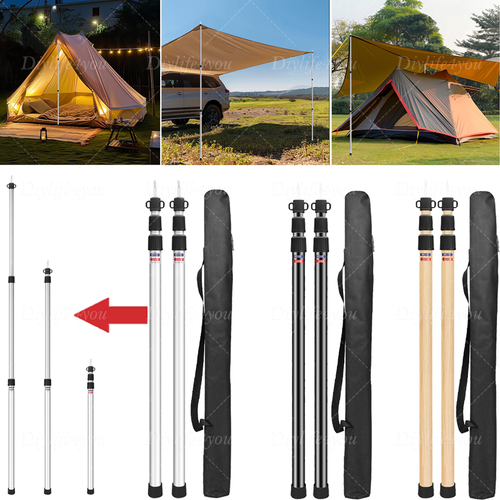 2 x Teleskop Zeltstange Alu Aufstellstange Sonnensegel Tarpstange