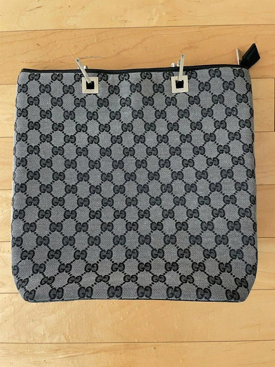 GUCCI MONOGRAM WOMEN'S BLACK & GREY SHOULDER TOTE BAG (NO STRAPS) PRE-OWNED