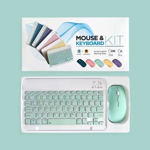Wireless Bluetooth mouse keyboard suit ultrathin Rechargeable for PC ipad Mac - Picture 14 of 18