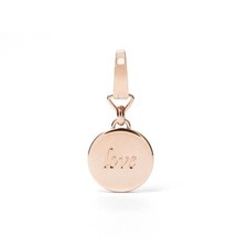 NEW-FOSSIL ROSE GOLD TONE LOVE BRAILLE CHARM PENDANT JF00654791