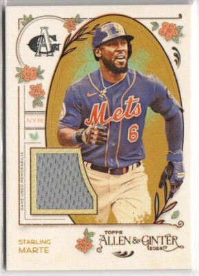 2024 Topps Allen & Ginter Baseball Jersey Relic Starling Marte #AGR-SM Grey MEM