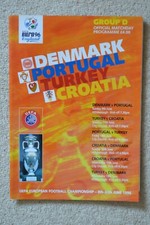 DENMARK v PORTUGAL TURKEY v CROATIA Programme EURO 96 Group D June 1996