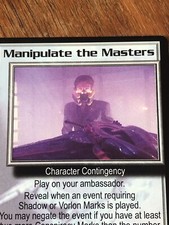 MANIPULATE THE MASTERS PSI CORPS BABYLON 5 CCG RARE CARD NEAR MINT NEVER PLAYED