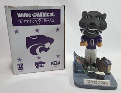 2002 Willy the Wildcat Kansas State Wagner Field McDonald's Bobblehead - Picture 1 of 6