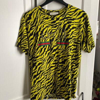 GUCCI トラ柄スウェット イエロー Gucci Neon Yellow Zebra Print Top | eBay