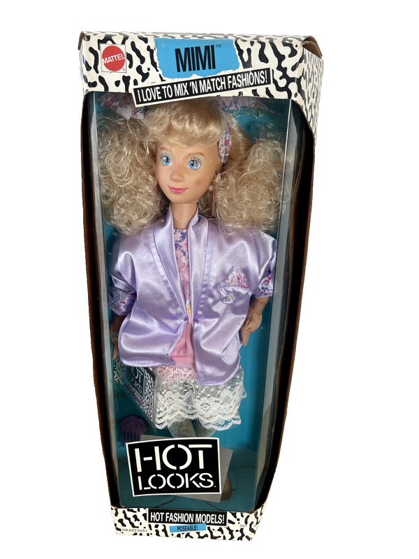 Mimi French Mattel Hot Looks Models Poseable Fashion Doll, circa 1986-88, NRFB