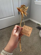 Gold Dipped Rose Real 24K Gold Rose, Long Stem Hand Dipped in 24K Golden Rose...