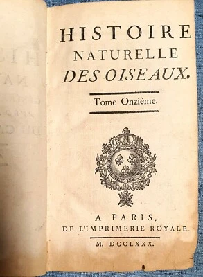 1780 Histoire Naturelle Des Oiseaux Illustrierte Antik Buch 11 Band  - Bild 1 von 4