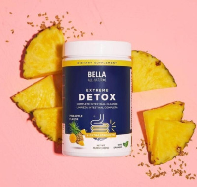 Bella All Natural Extreme Detox Powder   Pineapple Flavor, 100% Organic