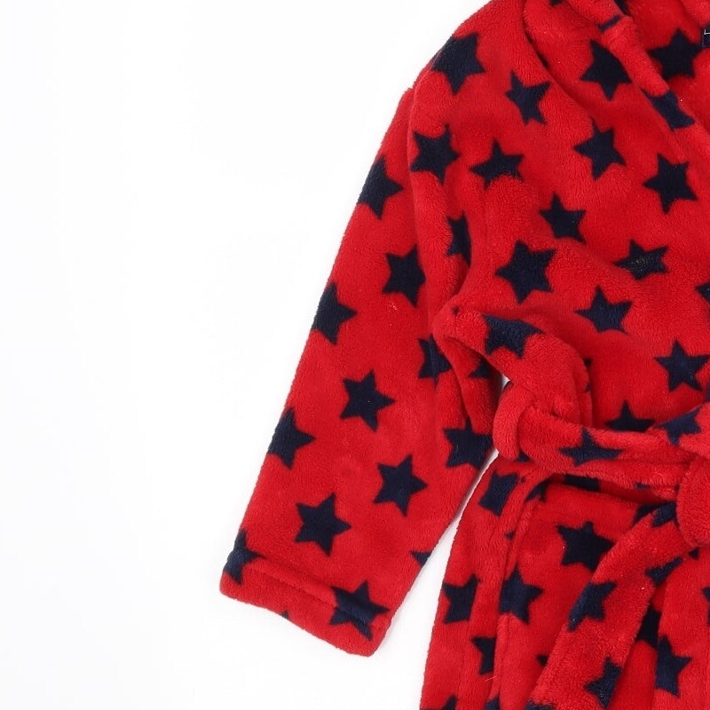 NEXT Boys Red Polyester Blend Robe Size 3-4 Years Tie Star image 9