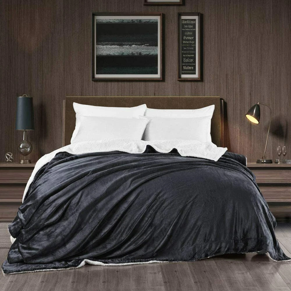 KAWAHOME Sherpa Fleece Blanket Super Soft Extra Warm Thick Winter Blanket  for Co | eBay