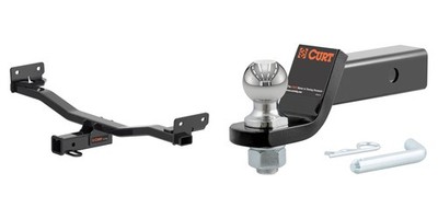 CURT Trailer Hitch Tow Kit 2in Receiver, 2in Ball Mount, Pin & Clip - 13485
