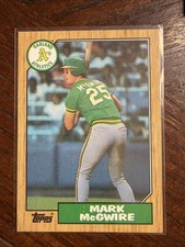 1987 Topps Mark Mcgwire #366  Oakland Athletics A’s Baseball Rookie Card 