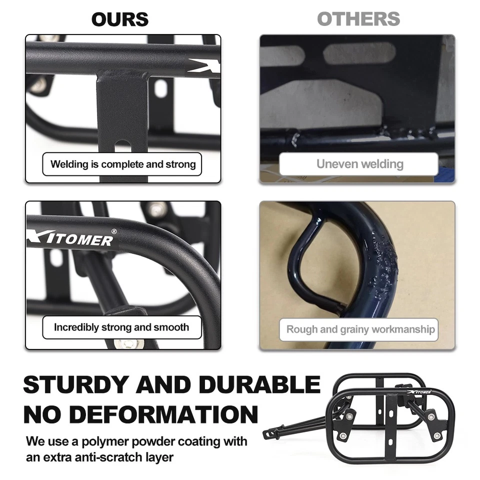 Fit For Honda CB500F 2019-2024 Steel Saddlebag Support Racks Side Carrier Black - Image 4 of 4