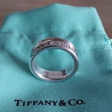 Tiffany & Co. 1837 Range WideConcave Band Ring Size O 925 SterlingSilver Genuine