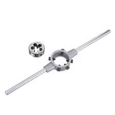 M15 x 1.5 Threading Die and 38mm (M12-M16) Round Holder Die Stock Wrench Set