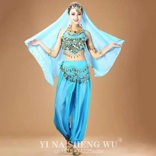 4pcs BellyDance Costumes Women Pants Set Bollywood Indian EgyptianDance PlusSize