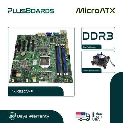 Supermicro X9SCM-F MicroATX LGA 1155 Server Motherboard w/ 32GB DDR3 1U Heatsink