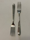 2 Vintage Sterling Silver Reed & Barton Silver Wheat Forks 98 Grams Htf