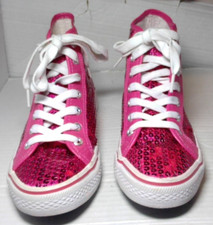 Balera Pink Sequin Hip-Hop High Top Sneakers Size 6