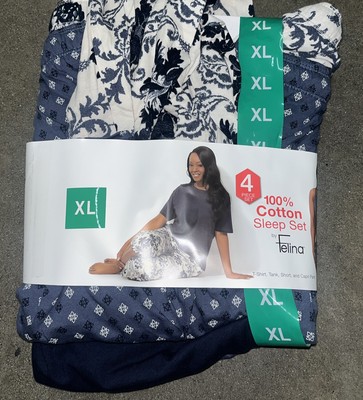 NWT Women's FELINA Piece Tank, Shirt, Shorts, Capri Pajama Set - Main Image