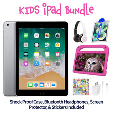 Apple iPad 6th Gen Bundle 32GB Wi-Fi 9.7 Space Gray 2018 - 1 Yr Warranty