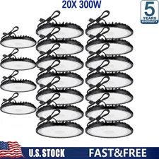 20Pack 300W UFO Led High Bay Light Factory Commercial Warehouse Industrial Light