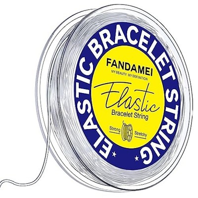  1mm Elastic Bracelet String Cord, Crystal Stretch Bead Cord for A-1mm