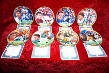 Lote de 8 Placas de Coleccionistas del Club de Mariscales de Campo NFL The Bradford Exchange