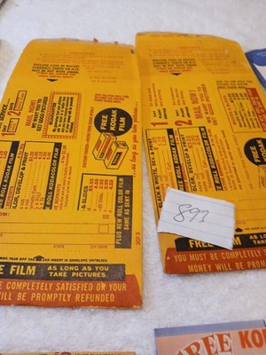 Lot Of 13 Vt Kodak Film Service return For Free Film .old Prices For Film 