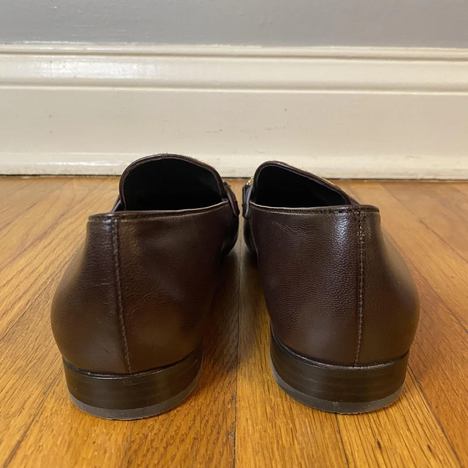 Zapatos mocasines Tory Burch para mujer talla 7,5 marrón estampado de leopardo pelo de becerro sin cordones Foto 4 de 4