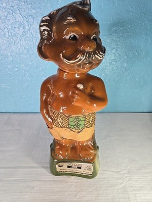 1975 Ceramic Menehune Jim Beam Decanter Hawaiian Open 10th Anniversary Golf Tour