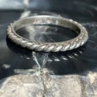 Vintage Shubes Sterling Silver Braided Rope Band Ring Size 5.25