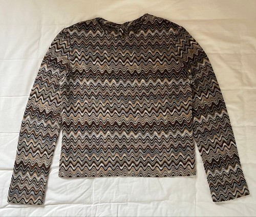 MISSONI cut and sew zigzag pattern