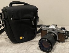 Pentax Asahi K1000 35mm Film Camera W/35-105MM Lens Case Tested Working