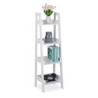 Standregal Weiß Leiterregal BüCherregal Mdf Treppenregal 4 Ebenen Stufenregal