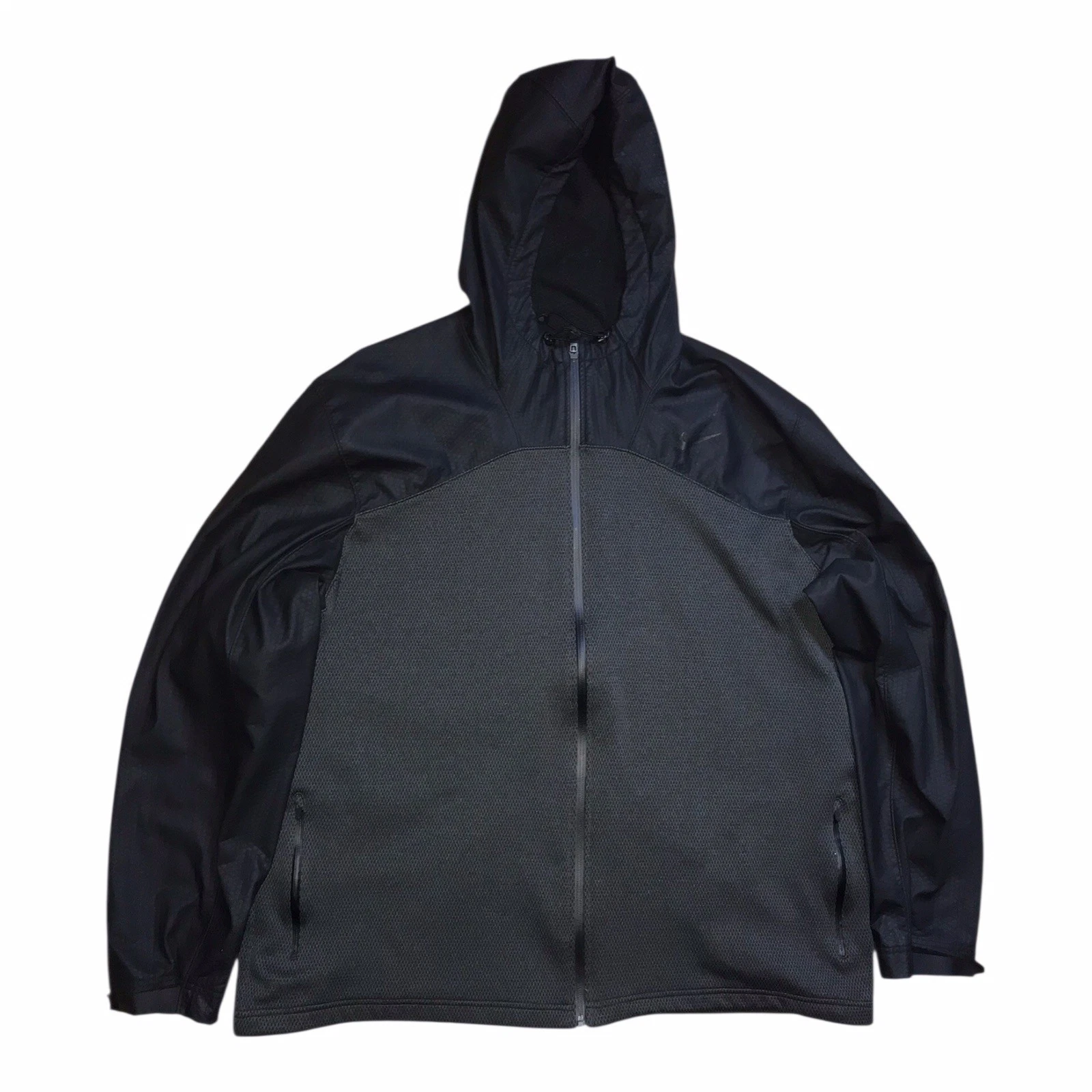 Nike Therma-Fit Mens Full Zip Hoodie Black Gray Sz 3XL Jacket Streetwear
