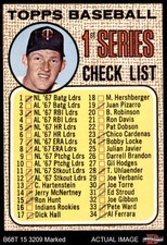 1968 Topps #67 Jim Kaat Checklist 1 Twins HOF DOUBLE-PRINT 1.5 - FAIR