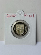 2010 Proof Shield £1 Royal Arms One Pound Coin Brilliant Uncirculated BUNC BU