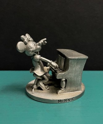 Walt Disney Schmid Pewter RKO Cartoon Minnie Mouse Piano Jazz Band Figurine