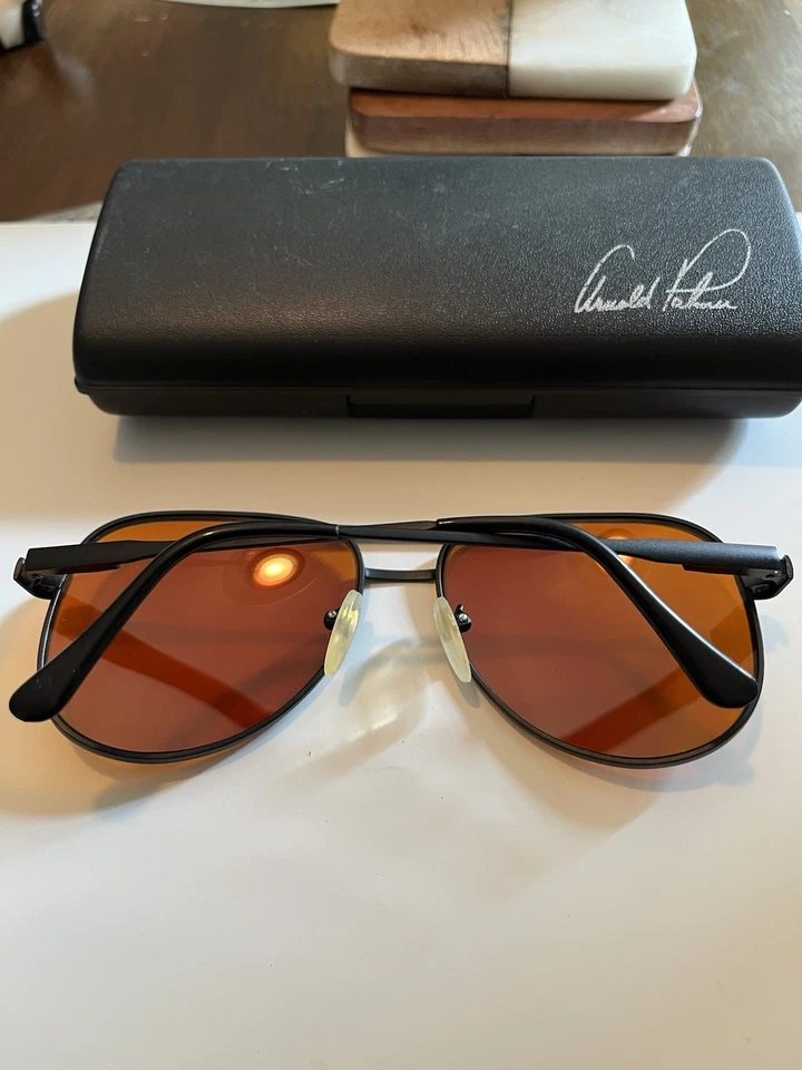 Arnold Palmer Vintage RARO aviadores negros con lente naranja excelente estado usado Foto 3 de 4