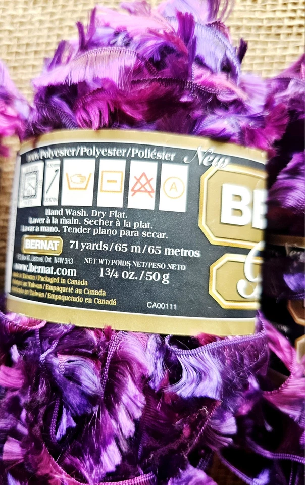 Lot Of 10 Bernat Boa Yarn Skeins #81305 Parrot Color 50 Gram - Image 3 of 4