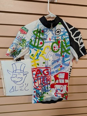 Signed Alec Monopoly Sketch Tag Heuer Tour Of California Cycling Jersey Art Rare