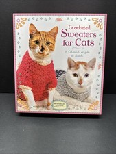 Crocheted Sweaters For Cats  Kit  Book  Yarn, Crochet -New