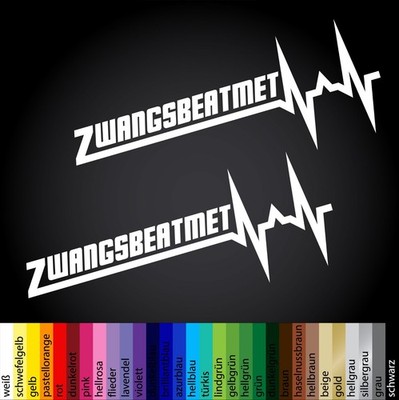 2 x forced breathing sticker 20.0 x 7.7 cm car sticker turbocharger tuning