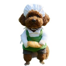 Dog Pet Chef Outfits Funny Cook Costume Dress Up Halloween Costume Adjustable
