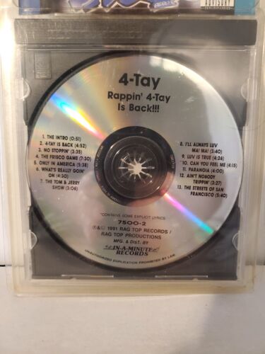 Rappin 4-Tay "4-Tay Is Back" CD SEALED, (OG Release In Plastic Longbox) (1991) * - Picture 3 of 8